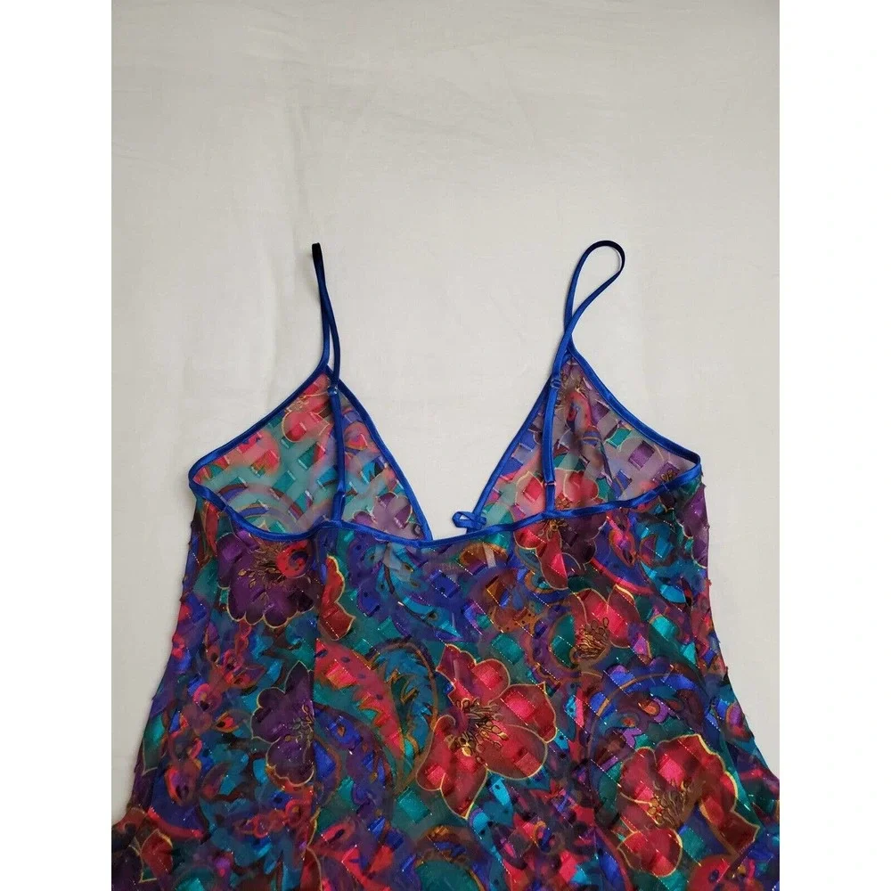 VICTORIA’S SECRET Vintage Gold Label Blue Teddy Bodysuit Romper Size Medium EUC